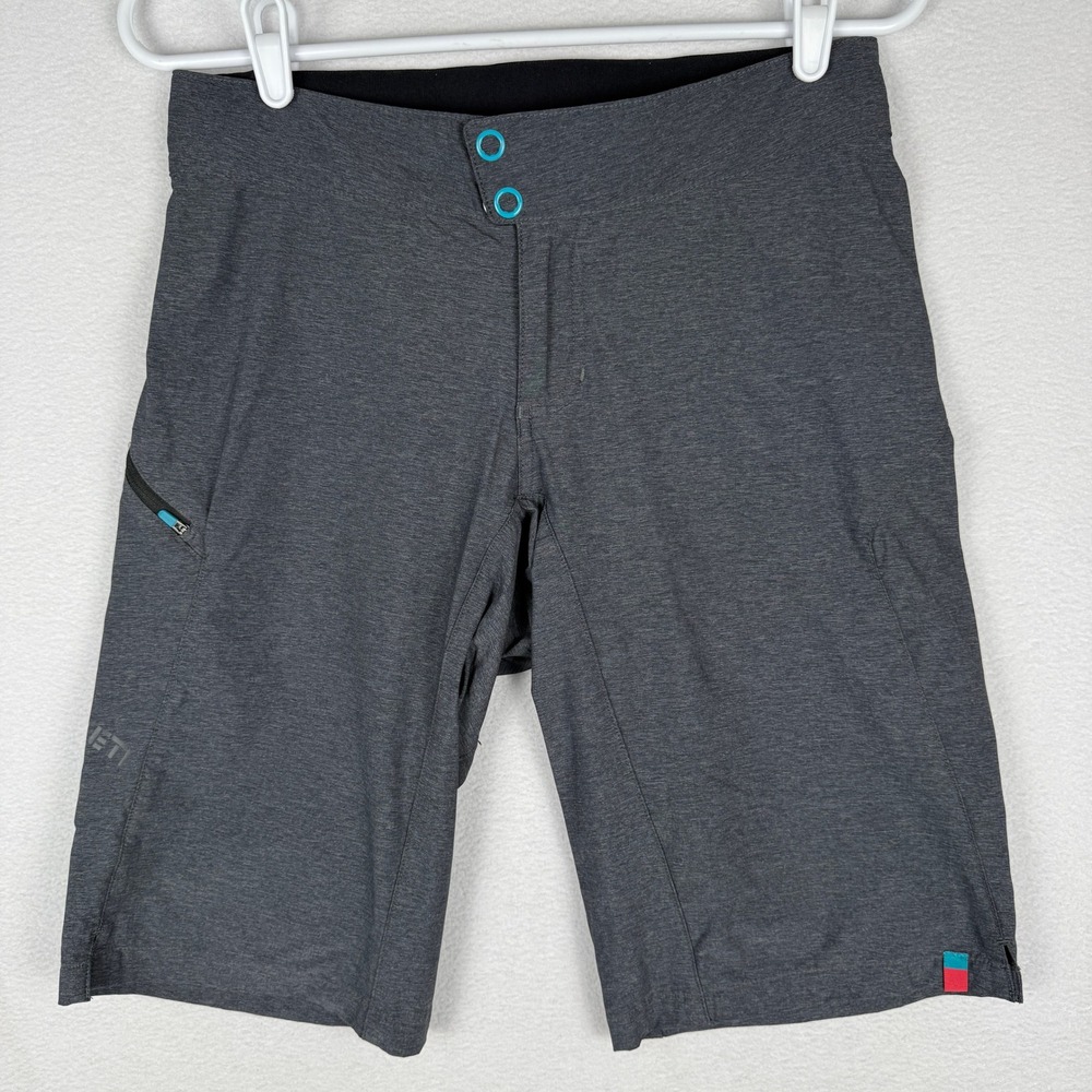 Yeti Beti Mountain Bike Shorts Womens S Gray Charcoal Cycling MTB Lightweight